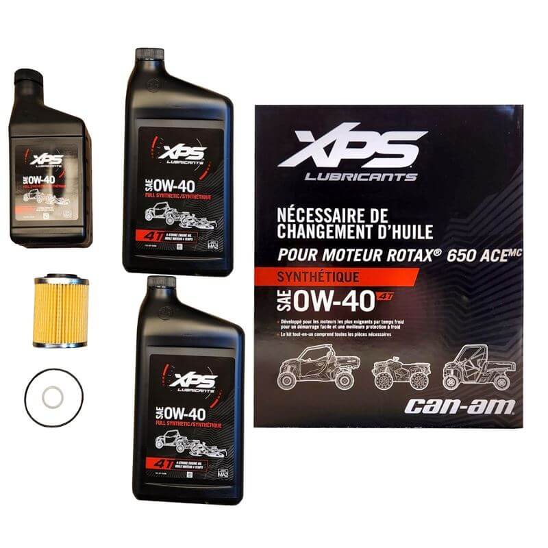 XPS Can-Am Oil Change Kit 4T 0W40 Synthetic ACE 650 CC Single Cylinder
