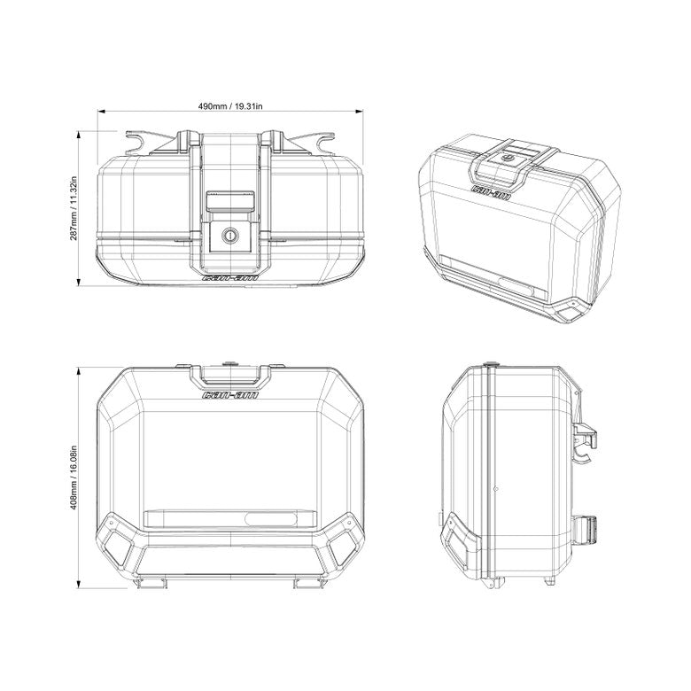 Aluminum Side Cases Can-Am Canyon