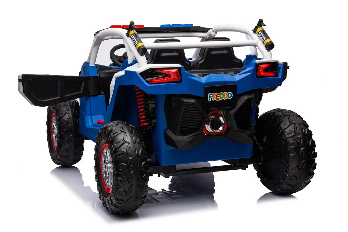 24V 4x4 Freddo Storm Police UTV 2-Seater for Kids with Lights & Sirens