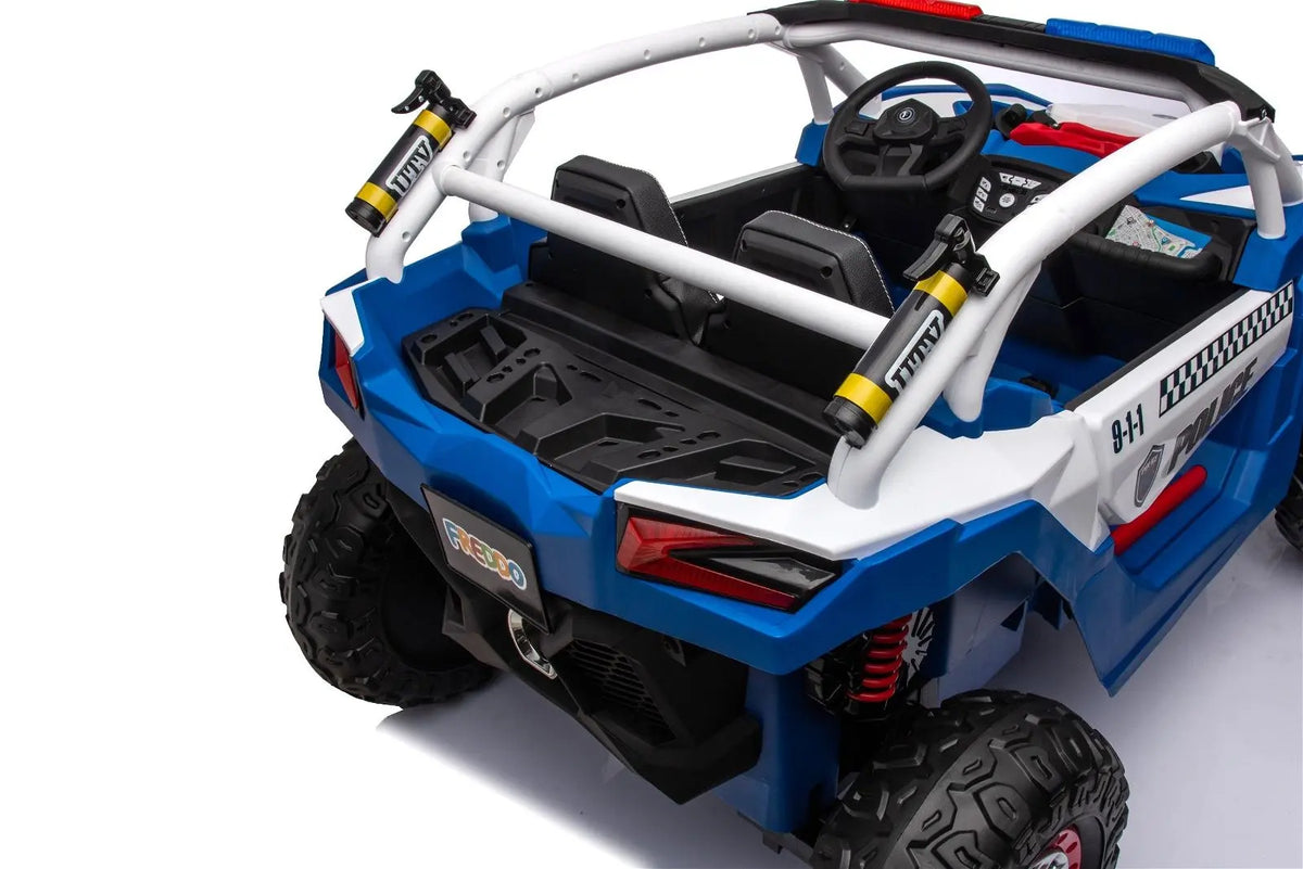24V 4x4 Freddo Storm Police UTV 2-Seater for Kids with Lights & Sirens