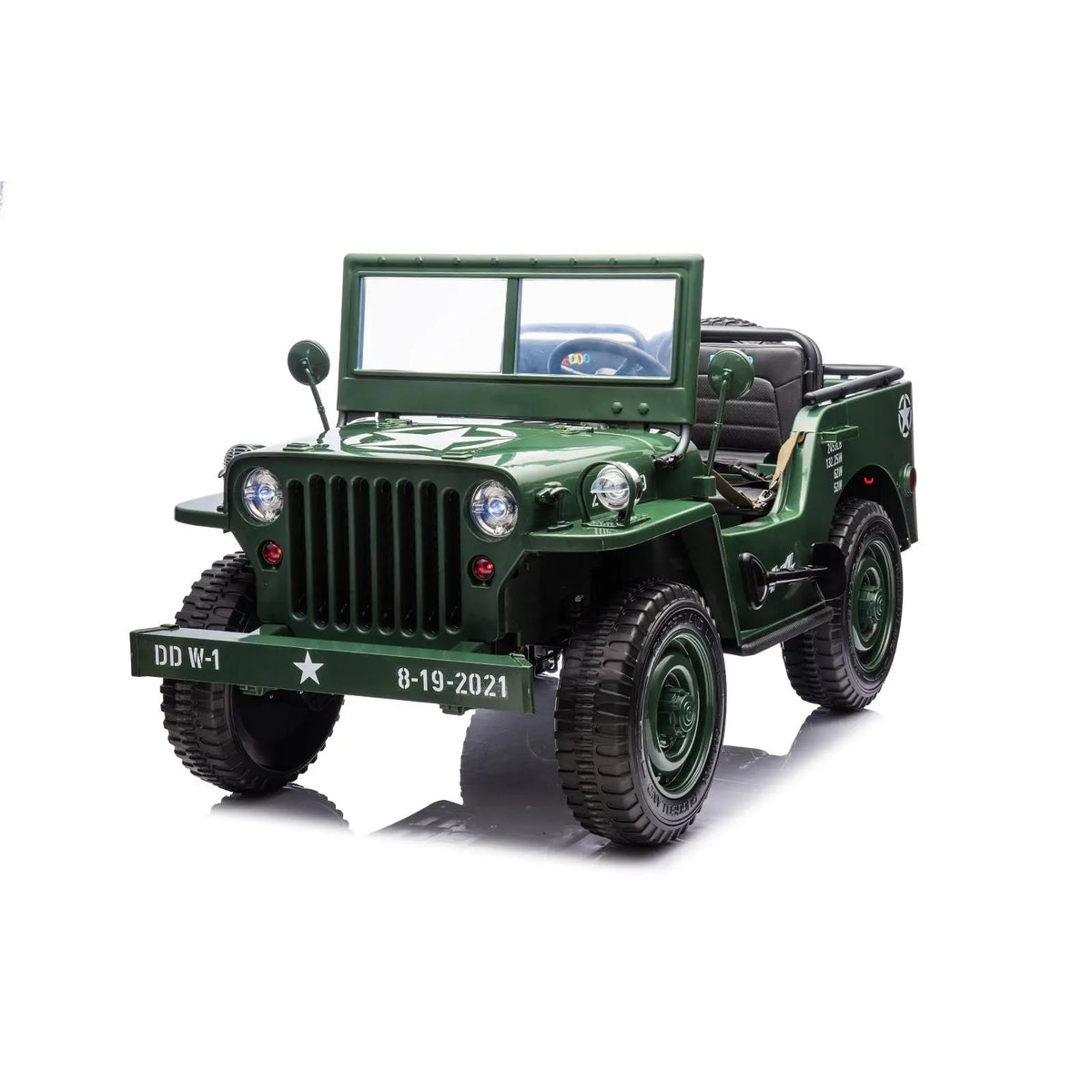 24V Military Willys Truck 3 Seater Electric Ride on