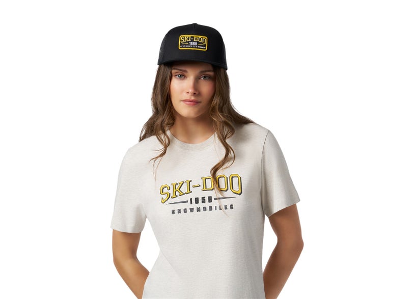 Ski-Doo Unisex Snowmobiles Flat Cap — Black