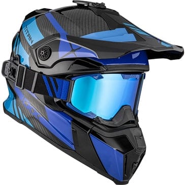CKX TITAN ORIGINAL CARBON HELMET - TRAIL AND BACKCOUNTRY TRAK - INCLUDED 210° GOGGLES