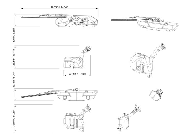Can-Am Defender HD11 SMART Intermittent Wiper & Washer Kit