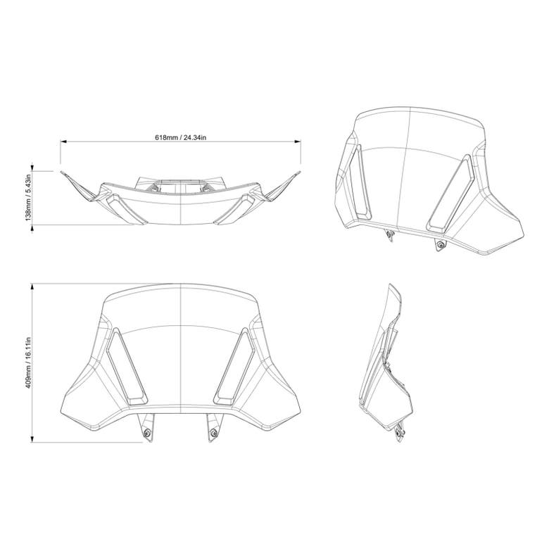Adjustable Adventure Windshield