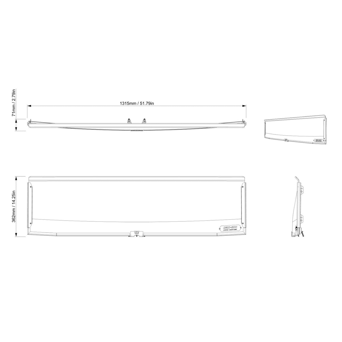 Can-Am Defender & Defender HD11 Half Windshield - Hardcoated
