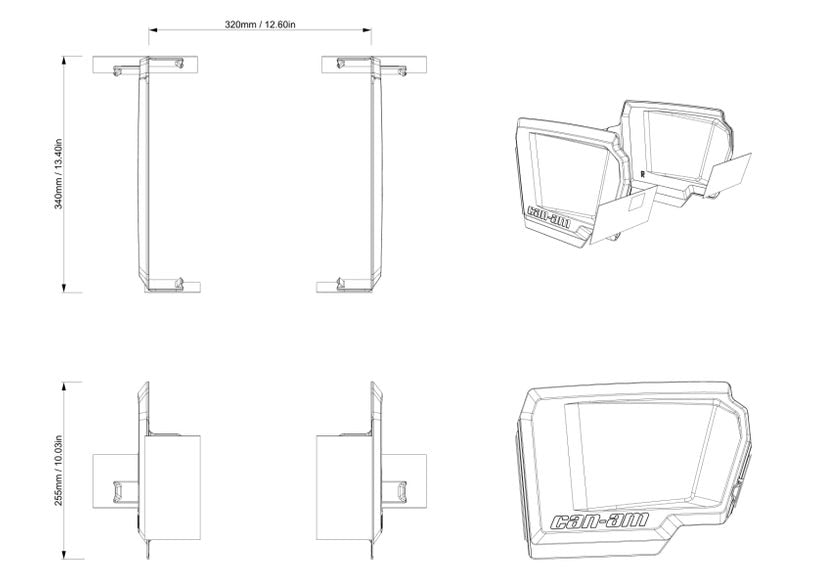 Can-Am Outlander Rear Cargo Box Divider (139 L)