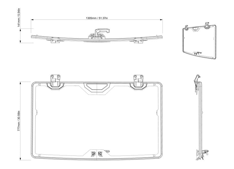 Can-Am Defender Glass Windshield