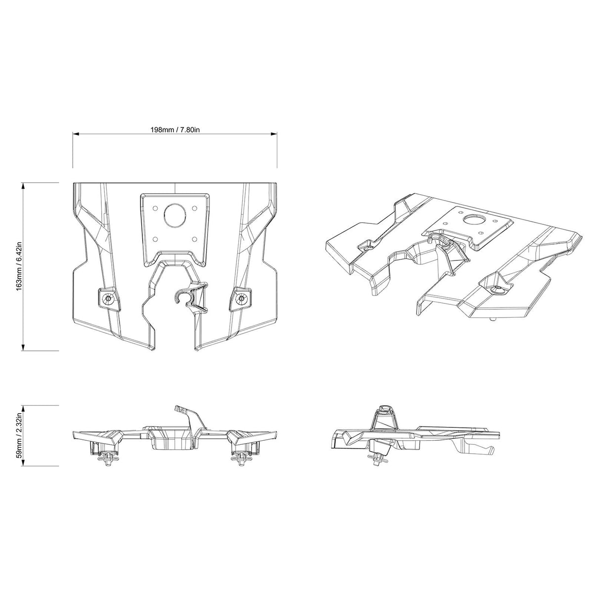 Ski-Doo Deep Snow Cellphone Mount Plate