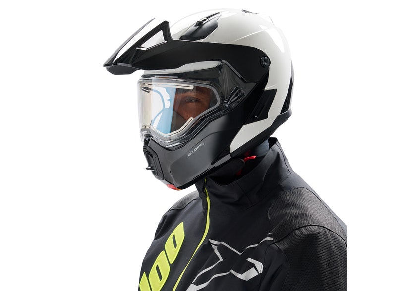 Ski-Doo Exome Sport Helmet with Heated Visor (DOT) — White