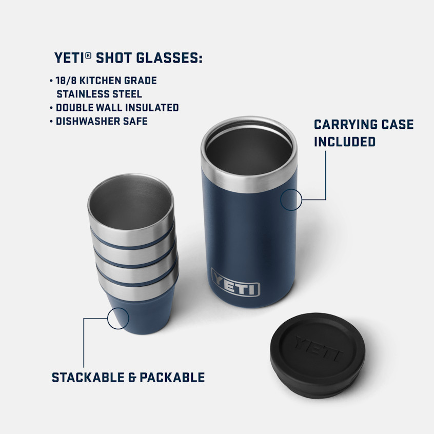 Yeti Shot Glasses & Carrying Case
