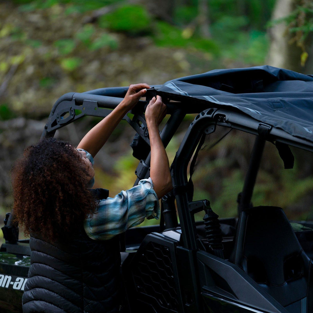 Bimini Roof With Sun Visor - Maverick Sport MAX, Commander MAX