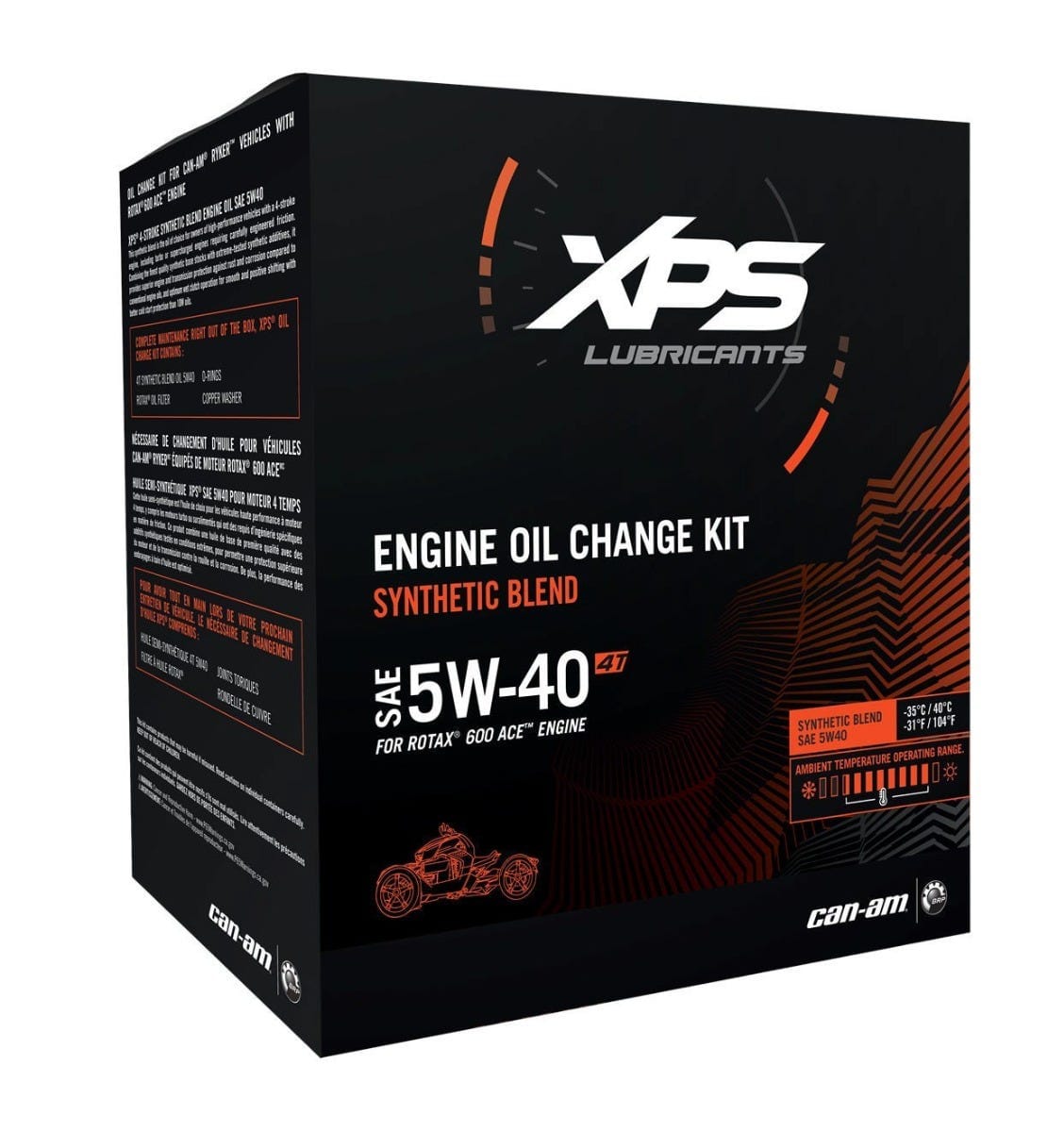 4T 5W-40 Synthetic Blend Oil Change Kit for Rotax 600 CC engine